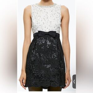 Alice and Olivia TRUE EMBELLISHED BODICE MINI DRESS 6